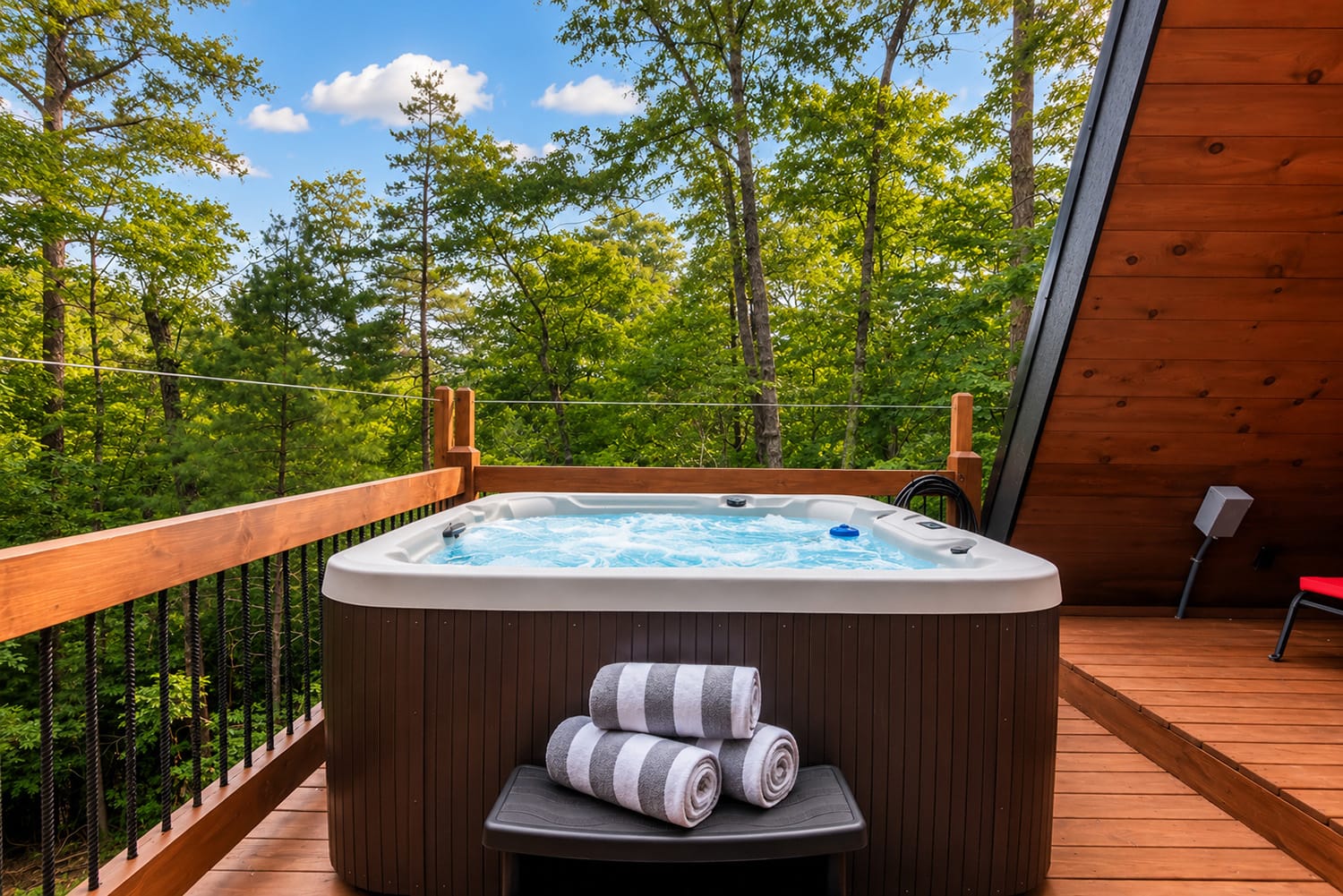 Blue Ridge Cabin hot tub